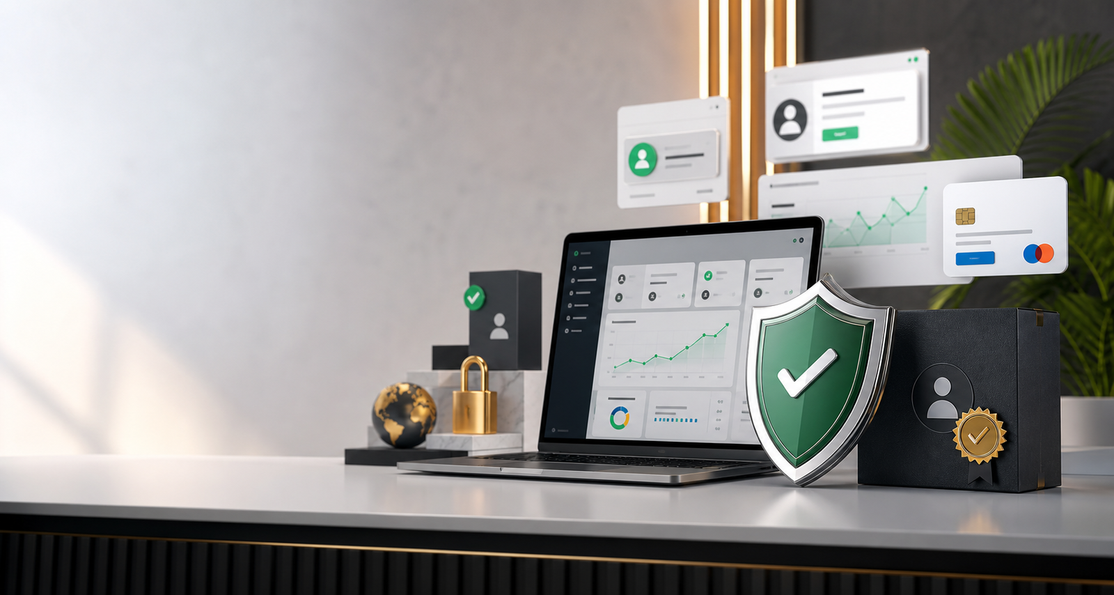 Painel digital de compra segura para BM verificada